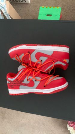 Men’s Nike Dunk Low Off-White “University Red” - Size 9.5