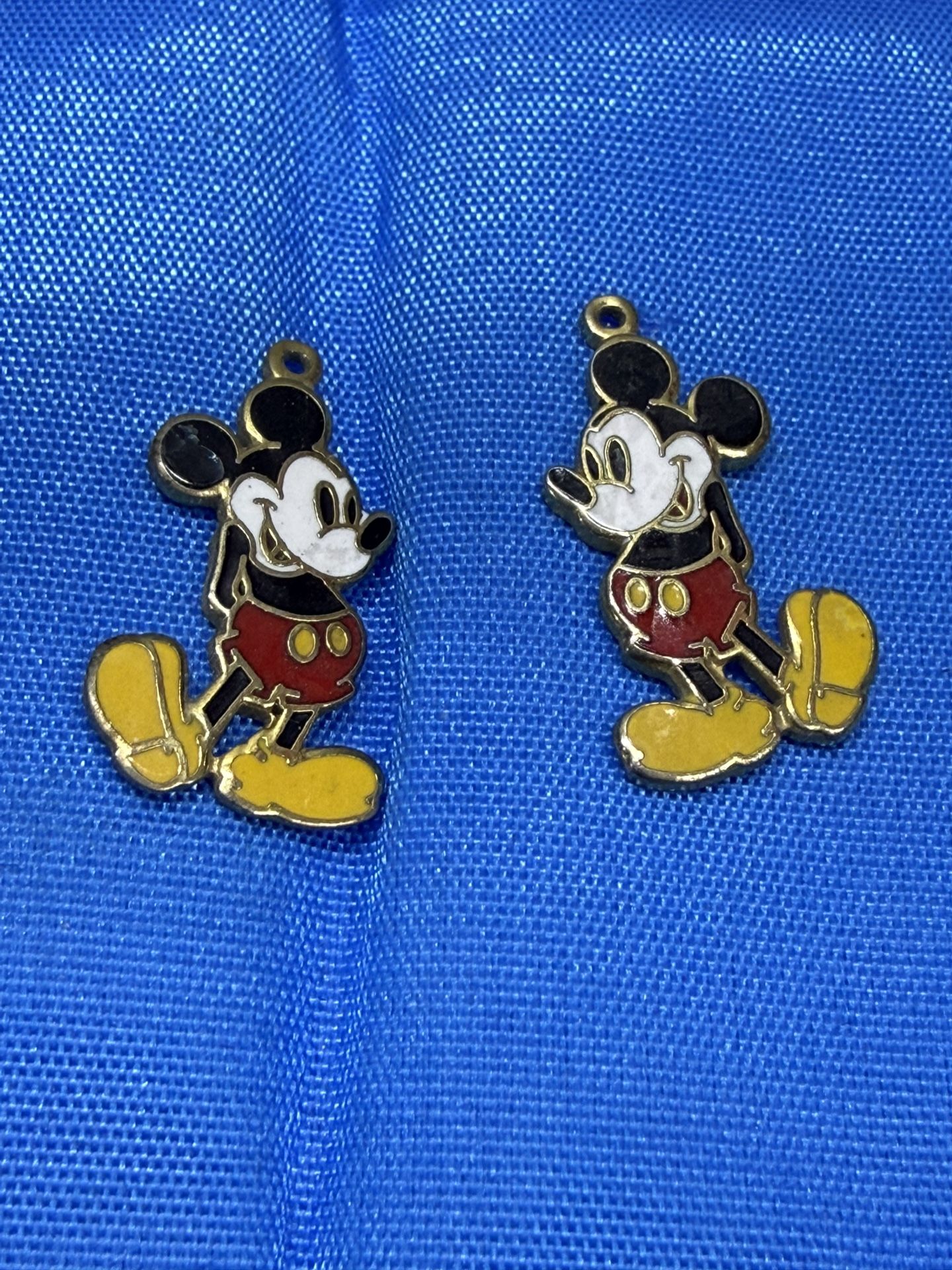 Vintage Disney Mickey Mouse Enamel Pendants Lot 2 © Disney