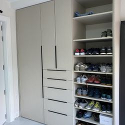 We Sell Custom Made Cabinets And Shelves For Closets 