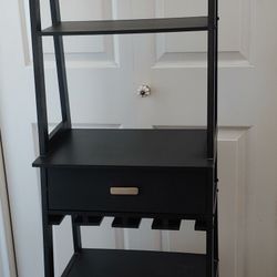 Ladder Shelf With Wine Rack