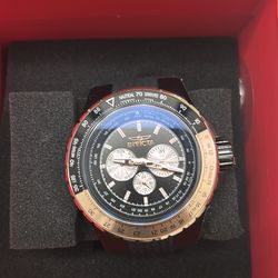 INVICTA WATCH BLACK AND GOLD