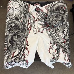 MMA Elite Graphic Shorts Size L 