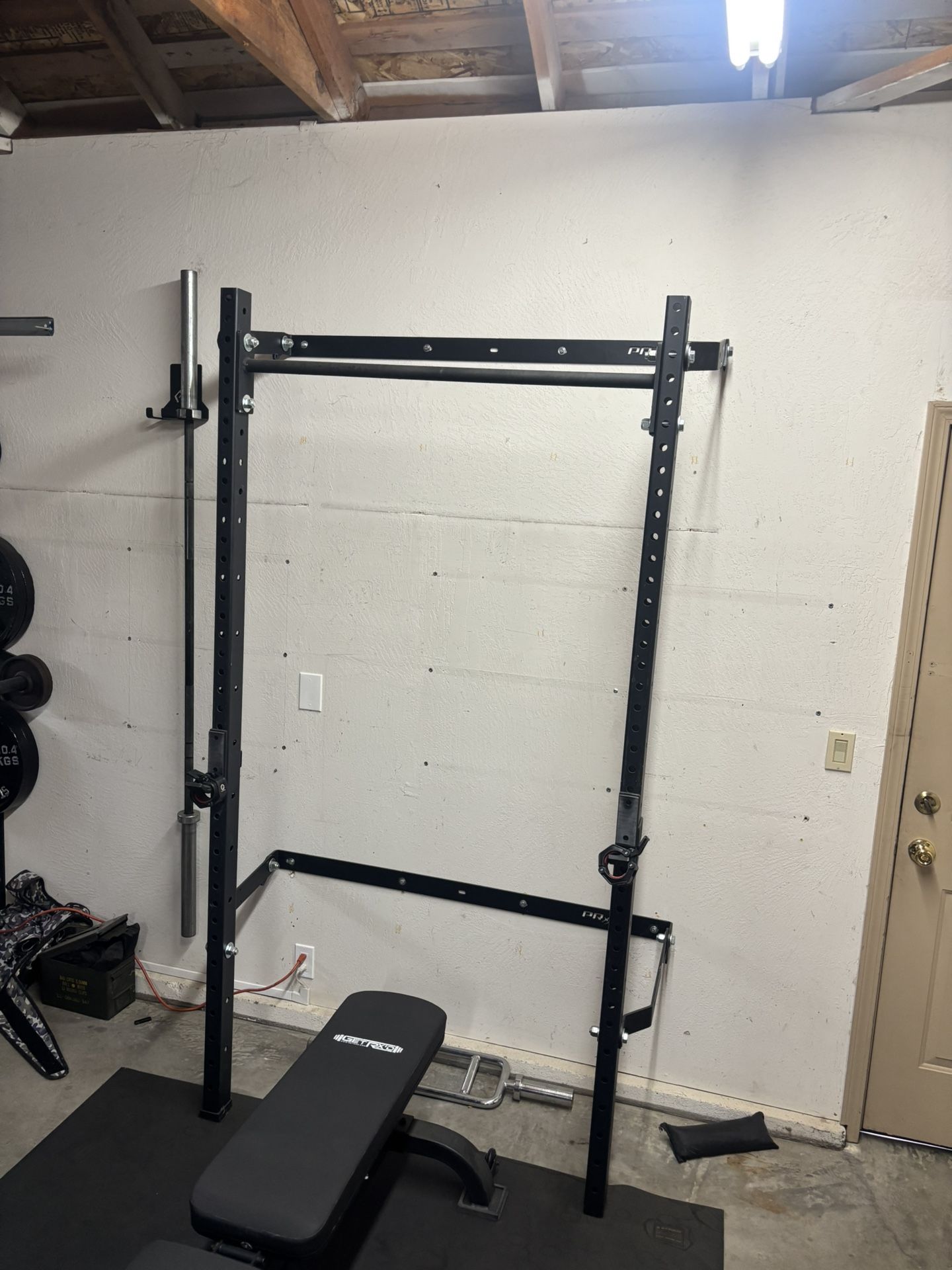 PRX  Profile Home Gym Used, With Rack, Bench, Barbels And Weights 
