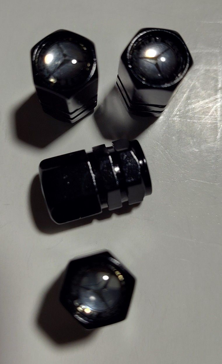 Set Of 4 New Wheel Tire Caps Air Valve Stem Cover For Mercedes Benz