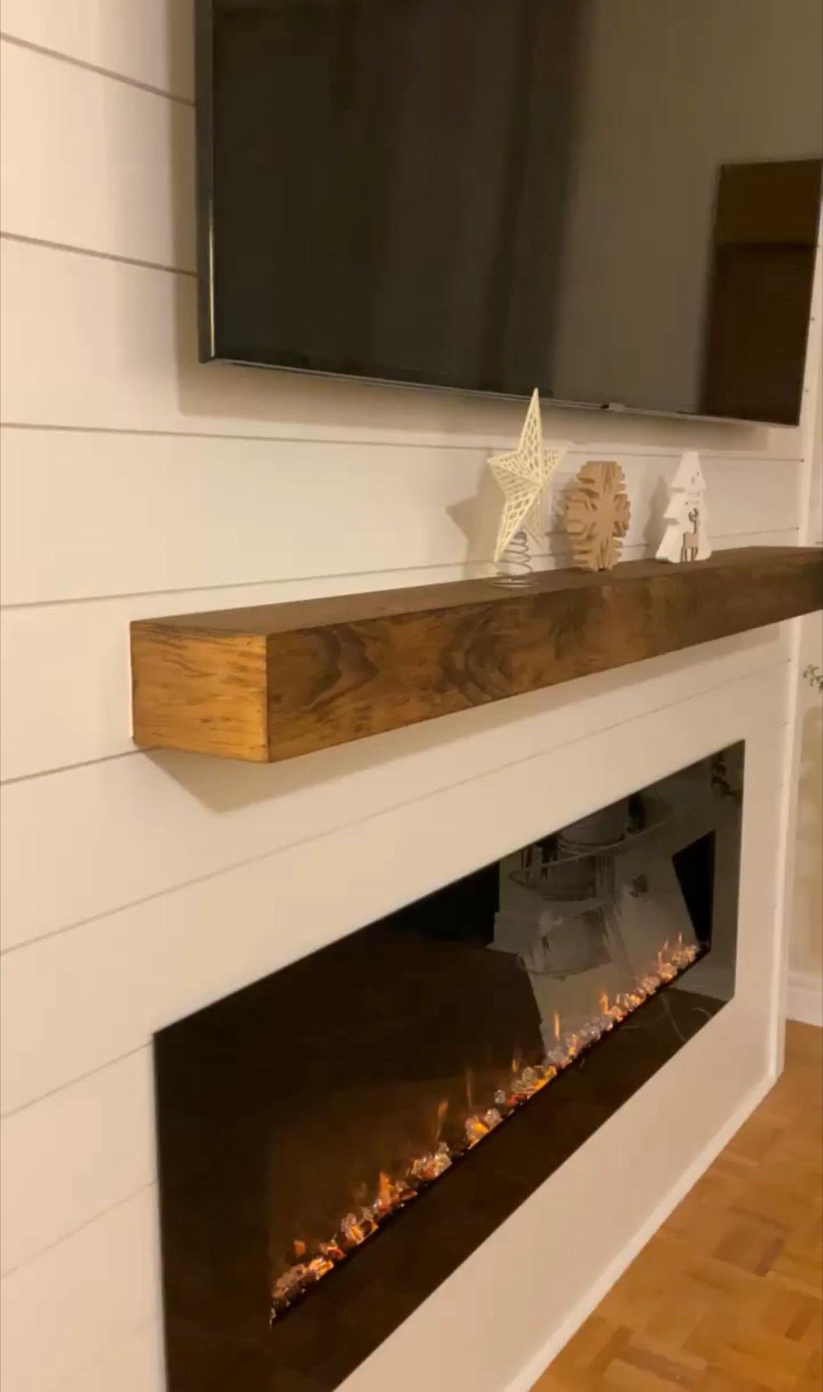 Custom Wood Mantle for Fireplace/ Fireplace Mantel | Modern Thick Floating Mantel | Shelf | Floating