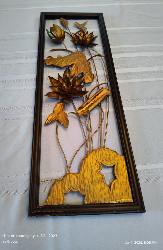 Vintage Art Floral Metal 3D Wall Art