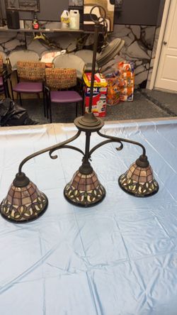 Island Tiffany 3 Shade hanging lamp