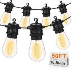 50FT LED Outdoor String Lights