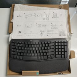 Logitech Wave Keys Wireless Ergonomic Keyboard - Multi-OS, Windows/Mac - Graphite