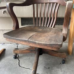 Vintage Oak Banker’s Chair