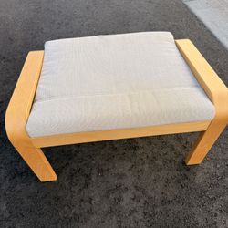 IKEA POÄNG Ottoman with Cushion – Birch Frame