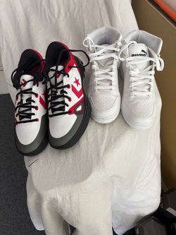 Two pairs of new sneakers, Puma in Converse size 10 1/2