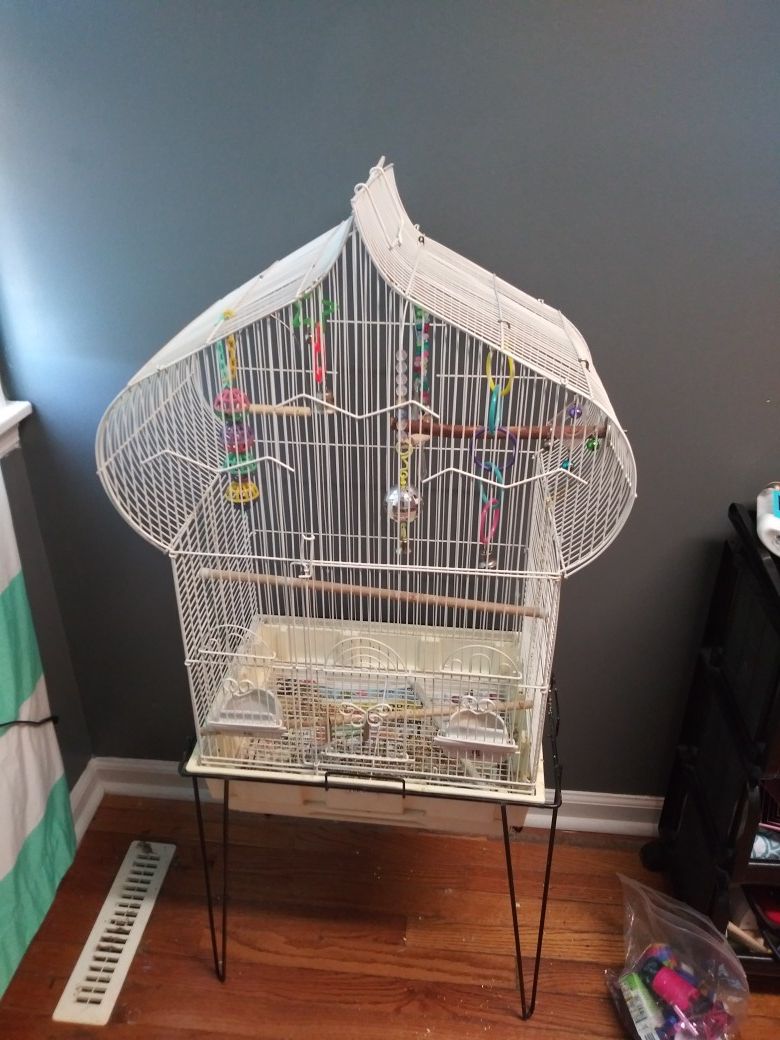 Bird cage and stand