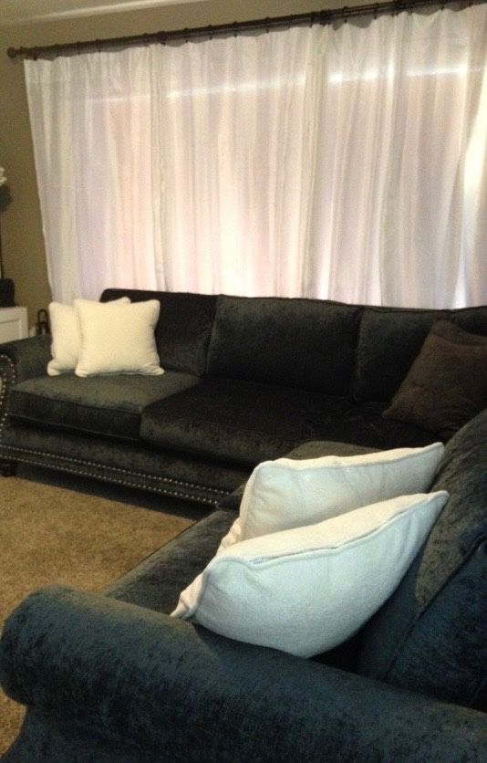 Black Upholstered Sectional Sofa
