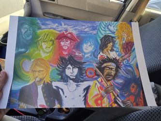 11x17 Print The Doors The Beatles Jimi Hendrix Kurt Cobain Led Zeppelin Art