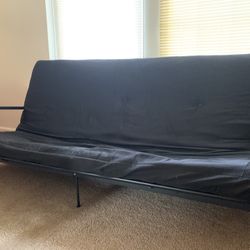 Black Metal Frame Futon