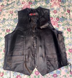 Zony men’s leather vest size M