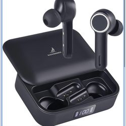 ELEVENSES True Wireless Earbuds with Microphones Bluetooth5.0 in-Ear Headphones Auto Pairing HD Sound 45H Playtime Ergonomic Design USB-C Slide Case