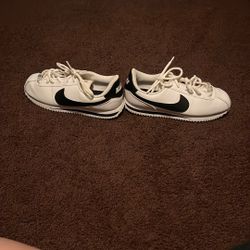 White Nike Cortez Shoes For Kids