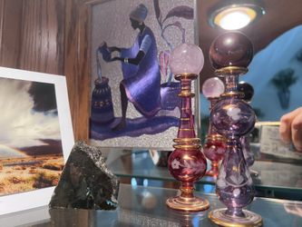 Egyptian Perfume bottles With Two Crystal Spheres
