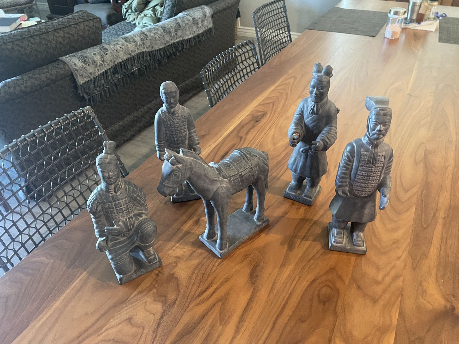 Terracotta Warriors Xian China Army Figurines (set Of 5)