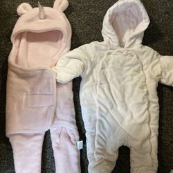Newborn To 3 Months Warm Suit And Swaddler 