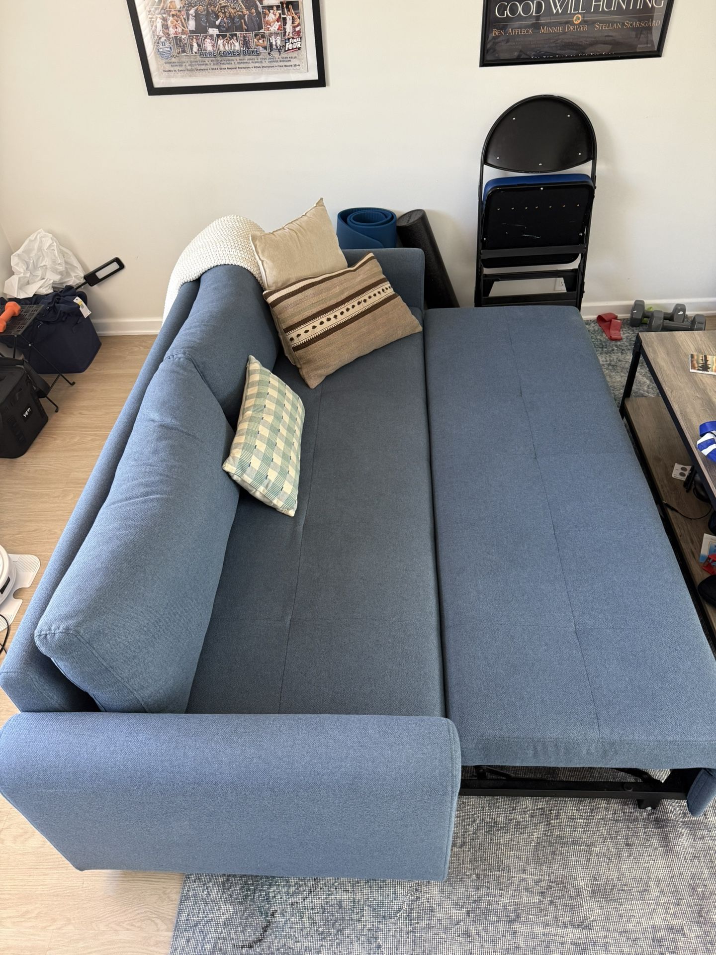 Nordy Lull Blue Sofa Bed (87”)