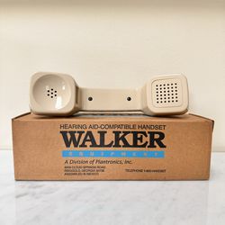 (NEW) Walker Equipment Hearing Aid-Compatible Handset W3-K-CM Beige/Cream Color