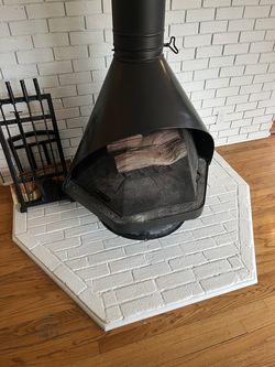 Vintage Majestic Mid-Century Wood-Burning Fireplace