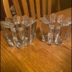 Mikasa Crystal Candle Holders 