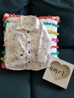 Button down shirt for baby 6 to 12