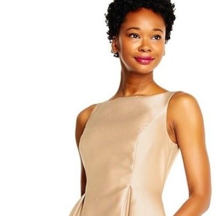 adrianna papell champagne dress Metallic Ruffled Size 38 corresponds to the standard European size and offers a balanced fit in the bust NWT Adrianna Papell champagne geometric