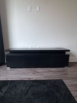 TV Stand with LED Lights & Built-In Power Outlets