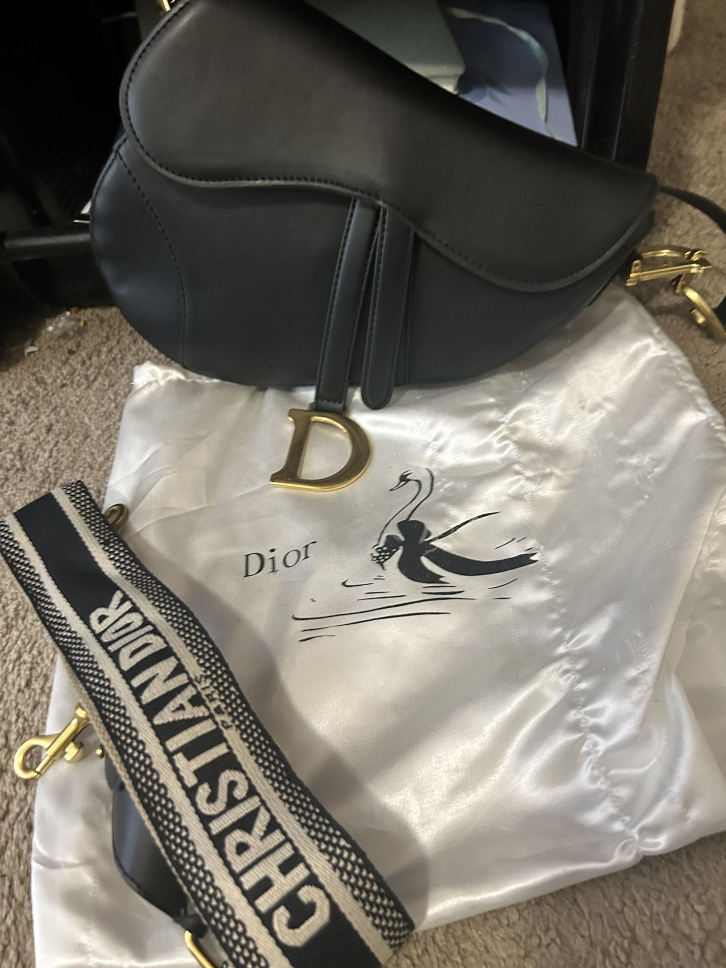 Christian Dior Saddle Bag Black