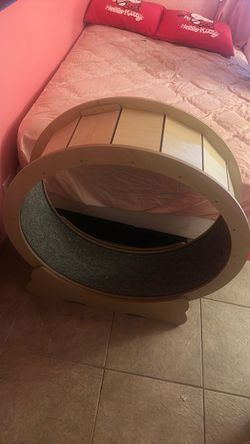 Large Wooden Cat Exercise Wheel