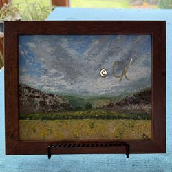 Sweeping Skies 8x10 original oil painting, w/frame