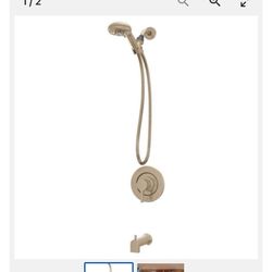 Moen Beric Bronzed Gold Single Handle Modern Tub and Shower