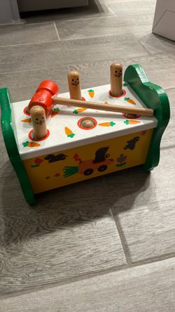 Well Loved Wooden Baby Toddler Pounding Bench Toy