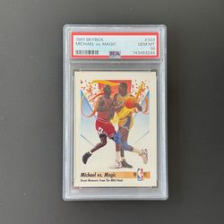 1991 Skybox #333 Michael Jordan vs Magic Johnson HOF PSA 10 GEM MINT