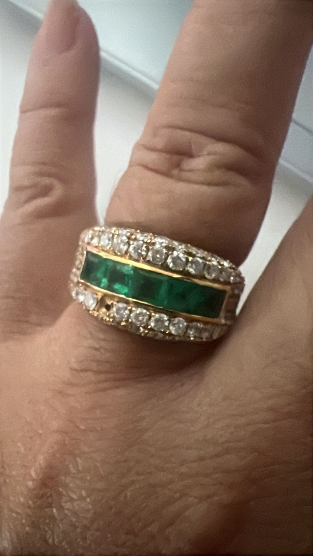 Diamonds And Emerald Ring