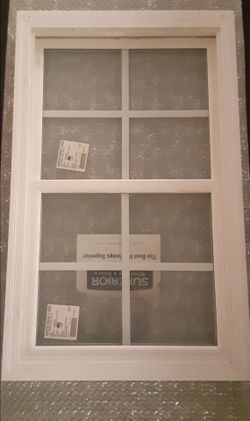New Vinyl Sliding Window with Grids