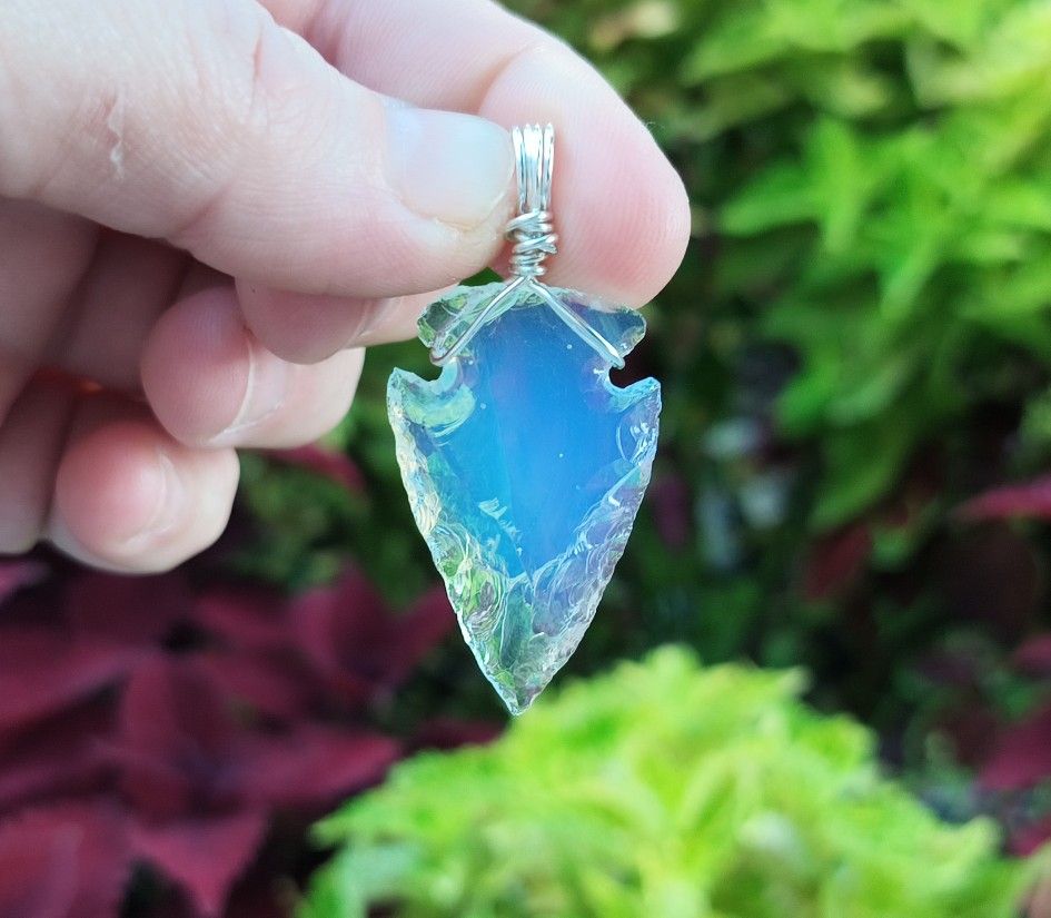 Opalite Arrowhead Pendant/Necklace