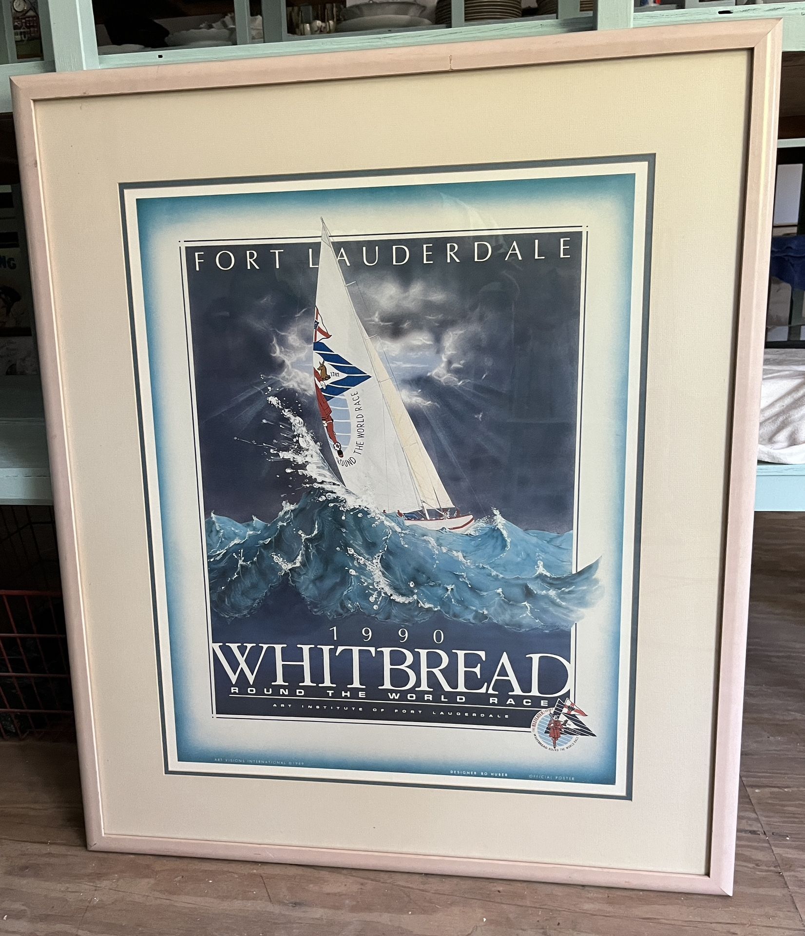 Framed Whitbread Sailing Poster