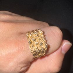 14k Gold Nugget Ring