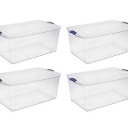 Sterilite 105qt plastic box (Set of 4)