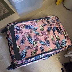 Jessica Simpson Pink Luggage Wheeled 31 Inch Suitcase 