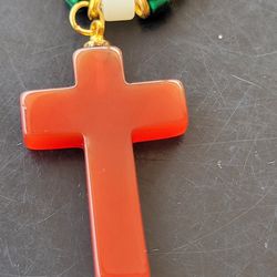 carnelian cross pendant 