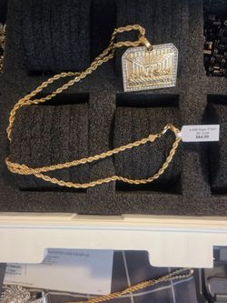 30' 4mm Rope Chain with pendant