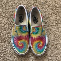 Tie Dye Slip on Vans. 6.5