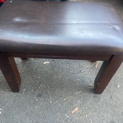 Brown Leather  Stool